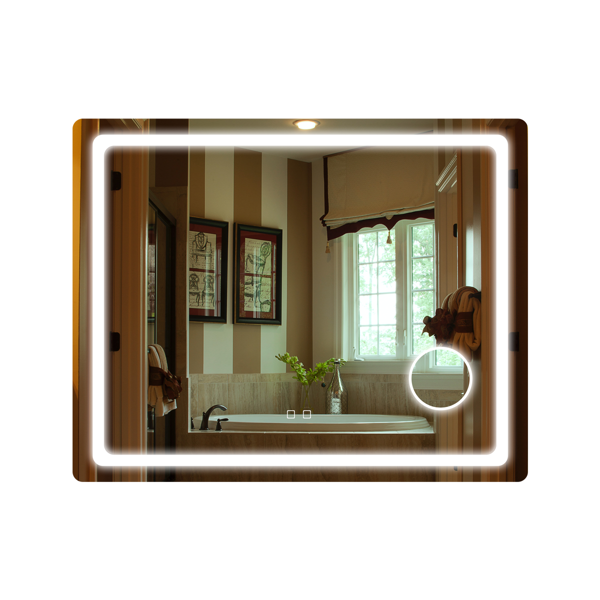 Luces LED de espejo, lámpara de espejo de baño ajustable de ángulo hacia  arriba y hacia abajo de 180°, iluminación de marco de imagen, lámpara de