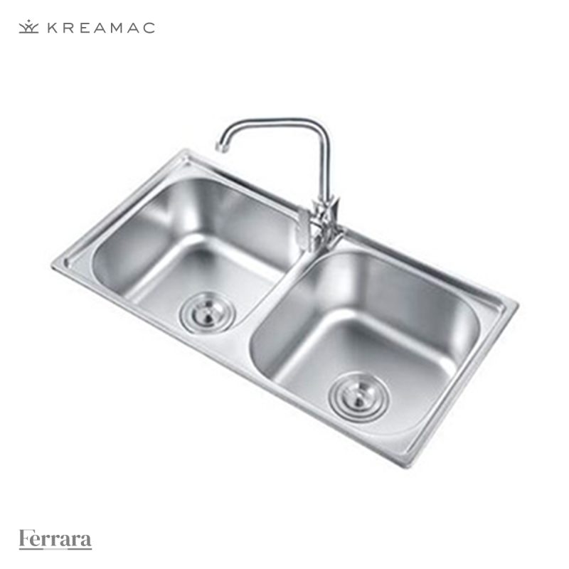 LAVAPLATOS PIAMONTE  FOSA DOBLE ACERO INOX 79X43CM